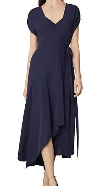 画像1: 【ドラマ使用】BCBGMAXAZRIA　Crepe Satin Wrap Dress (1)