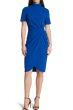 画像1: 【Jamie Yuccas着用】Tahari by ASL  Mock Neck Stretch Crepe Sheath Dress (1)