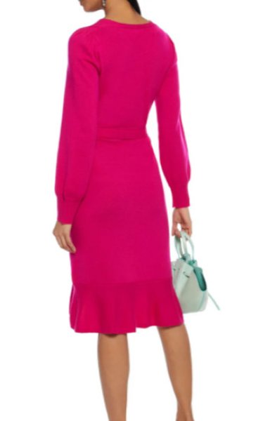 画像2: 【ドラマ使用】Diane von Furstenberg ダイアンフォンファステンバーグ Kennedy  ラップドレス   ピンク (2)