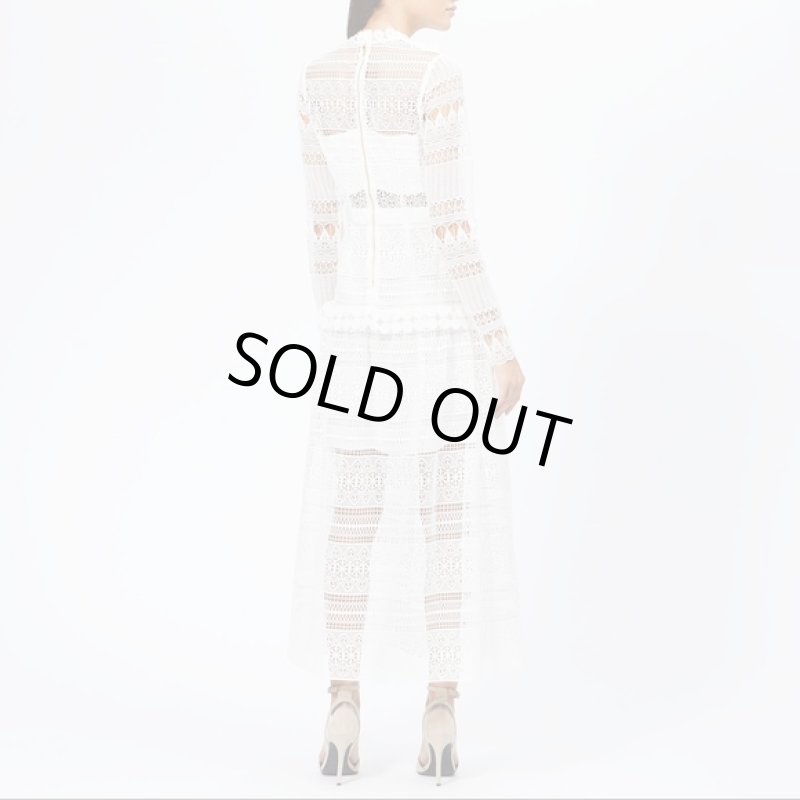 画像2: 【石井杏奈さん着用】Self Portrait　セルフポートレート　Spiral Lace Paneled Midi Dress (2)