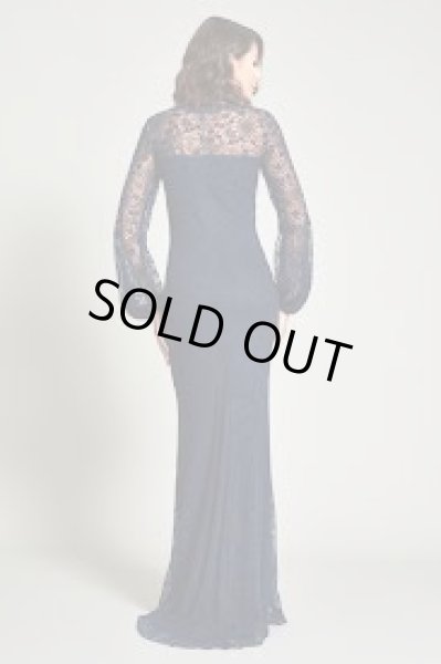 画像2: 再販売!Tadashi Shoji タダシショージ   Neriah gown ネイビー系 (2)