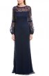 画像1: 再販売！Tadashi Shoji タダシショージ   Neriah gown ネイビー系 (1)