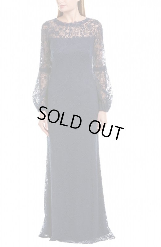 画像1: 再販売！Tadashi Shoji タダシショージ   Neriah gown ネイビー系 (1)