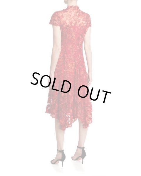 画像3: Tadashi Shoji  タダシショージ  Aydar Handkerchief Dress レッド系 (3)