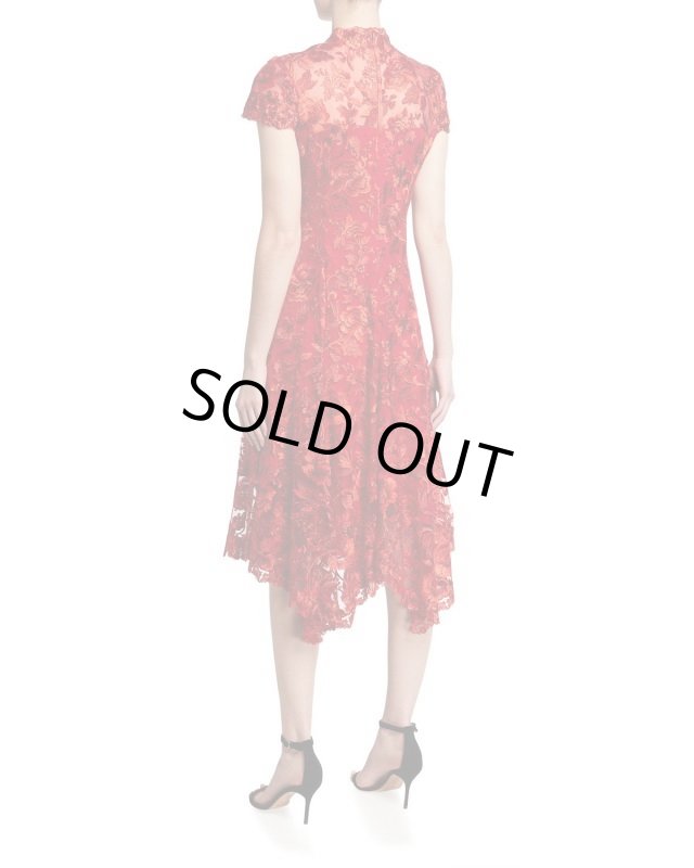 画像3: Tadashi Shoji  タダシショージ  Aydar Handkerchief Dress レッド系 (3)