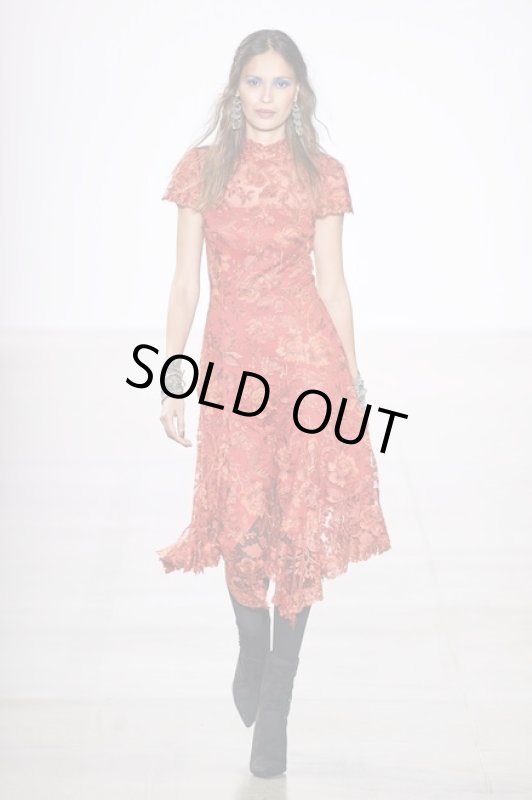 画像1: Tadashi Shoji  タダシショージ  Aydar Handkerchief Dress レッド系 (1)