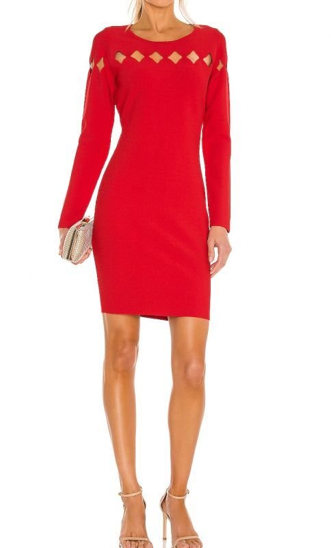 画像1: セール！【ドラマ使用】Milly ミリー　Scallop ミニドレス　レッド (1)