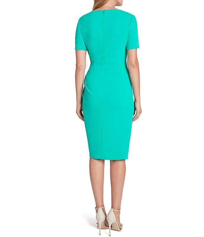 画像2: 【Hoda Kotb着用】Tahari by ASL   Knotted Tie Waist Scuba Crepe Sheath Dress (2)