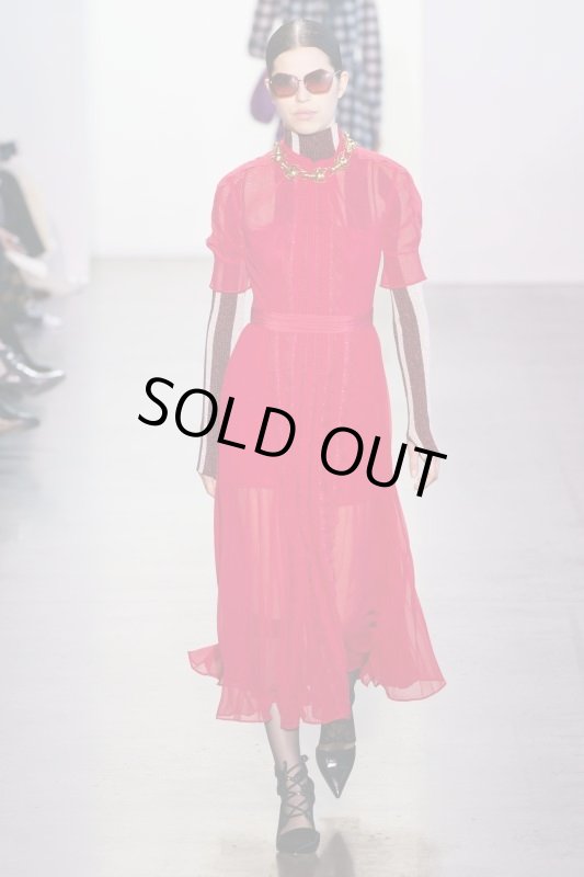 画像4: 【紅白歌合戦、綾瀬はるかさん着用】Self Portrait　セルフポートレート　プリーツリボンネックドレス (4)