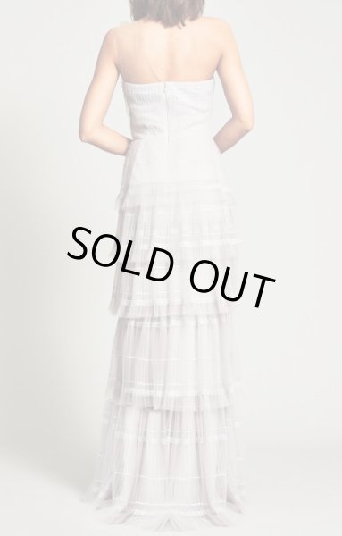 画像2: 限定セール!Tadashi Shoji タダシショージ  STEPH チュールドレス グレー系 (2)