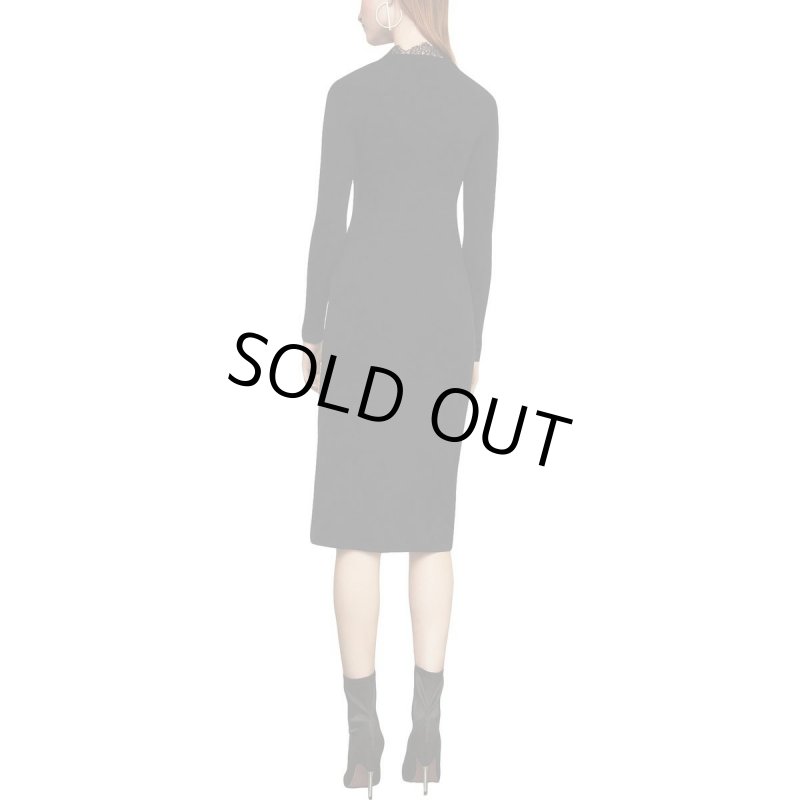 画像2: BCBGMAXAZRIA　レースパネルフェイクラップドレス (2)