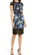 画像1: Tadashi Shoji タダシショージ   Floral Neoprene Dress ブラック系、ブルー系 (1)