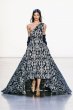 画像1: セール！Tadashi Shoji  タダシショージ　One Shoulder Jacquard Gown ブラック、シルバー系 (1)