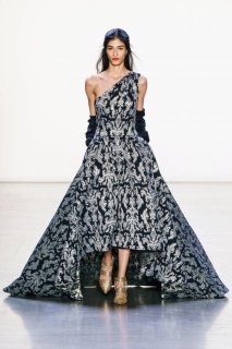 セール！Tadashi Shoji タダシショージ One Shoulder Jacquard Gown