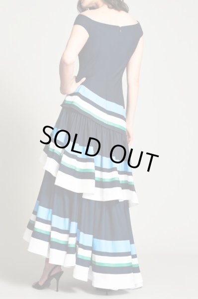 画像2: Tadashi Shoji タダシショージ  peng オフショルダードレス ネイビー (2)