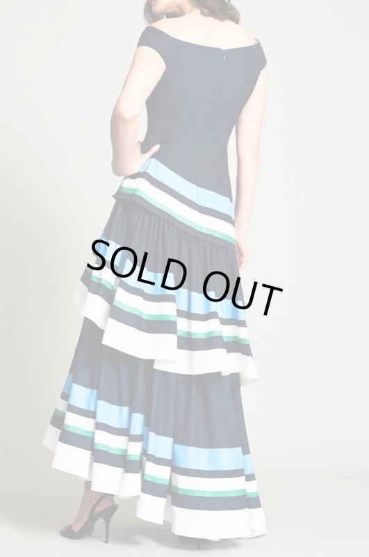 画像2: Tadashi Shoji タダシショージ  peng オフショルダードレス　ネイビー (2)