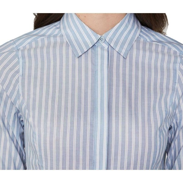 画像3: BCBGMAXAZRIA Poplin Striped Handkerchief Hem Shirtdress (3)