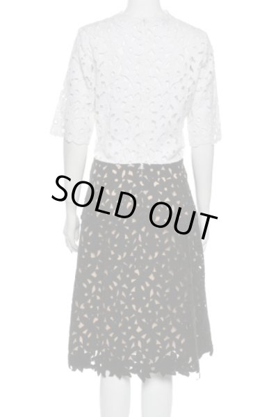 画像3: Oscar de la renta オスカーデラレンタ　Flower Guipure Lace Flare Dress (3)