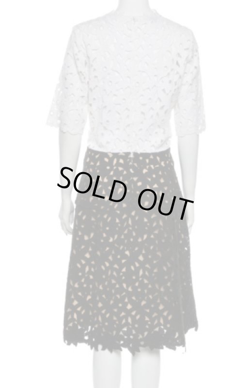 画像3: Oscar de la renta オスカーデラレンタ　Flower Guipure Lace Flare Dress (3)