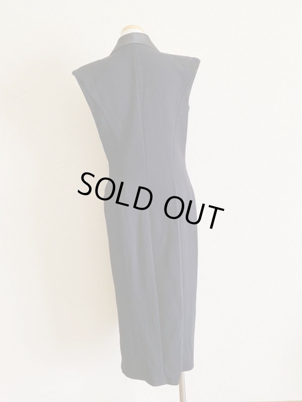 画像6: 値下げ！1点のみ即発！【アンミカさん着用】Tadashi Shoji  タダシショージ 　ATIKE タキシードドレス　ブラック (6)