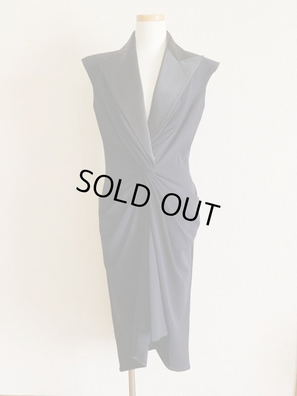 画像3: 値下げ！1点のみ即発！【アンミカさん着用】Tadashi Shoji  タダシショージ 　ATIKE タキシードドレス　ブラック (3)