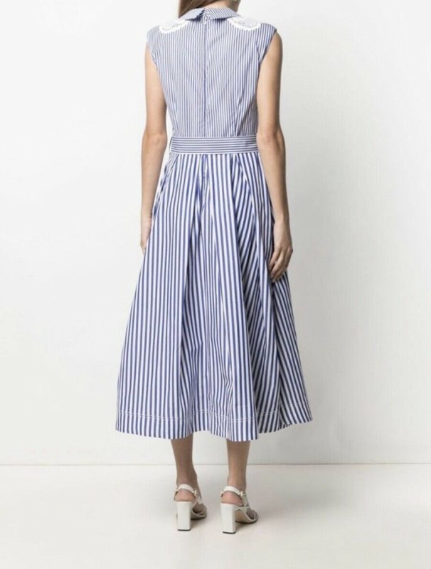 画像2: セール！Self Portrait　セルフポートレート　ストライプコットンミディドレス  07313 (2)