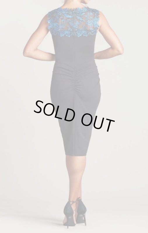 画像2: セール！Tadashi Shoji  タダシショージ  SARNAI dress ブラック、ブルー (2)