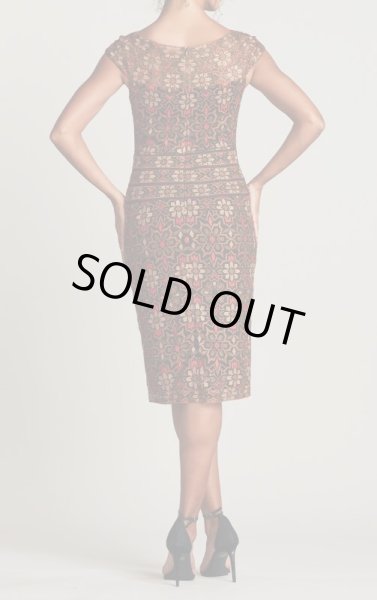 画像3: 期間限定セール!Tadashi Shoji   タダシショージ  RHAN EMBROIDERED DRESS  ブラウン系 (3)