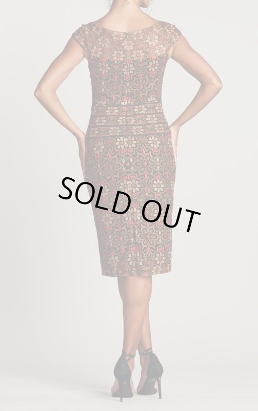 画像3: 期間限定セール！Tadashi Shoji   タダシショージ  RHAN EMBROIDERED DRESS  ブラウン系 (3)