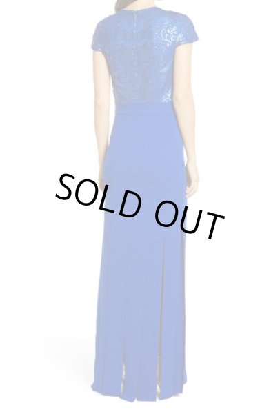 画像2: Tadashi Shoji タダシショージ   Sequin Embellished Flare Gown ブルー (2)
