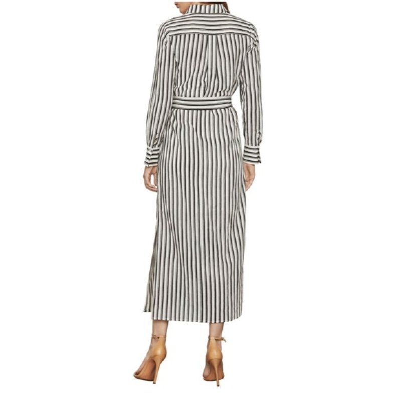 画像2: BCBGMAXAZRIA　ストライプロングスリーブシャツドレス  04223 (2)