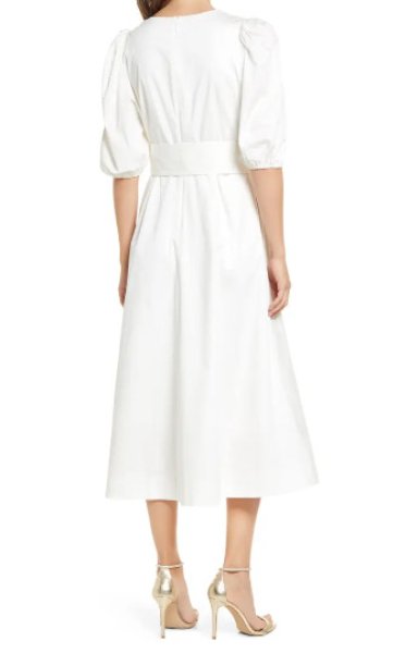 テッドベイカー パフスリーブドレス Amanda Kloots着用】Ted Baker テッドベイカー ベルト付き