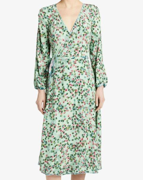 画像4: Diane von Furstenberg ダイアンフォンファステンバーグ evelyn リバーシブルドレス Astrantia Tulip (4)