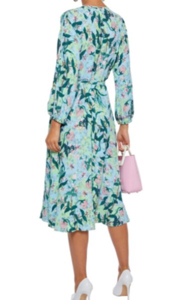 画像2: Diane von Furstenberg ダイアンフォンファステンバーグ evelyn リバーシブルドレス Astrantia Tulip (2)
