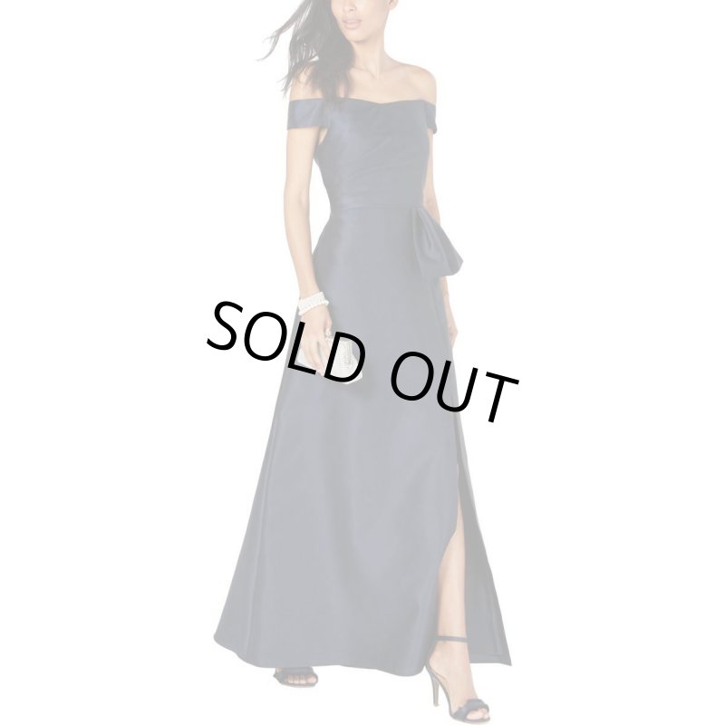 画像1: Adrianna Papell アドリアナパペル 　Mikado Formal Evening Dress ネイビー (1)