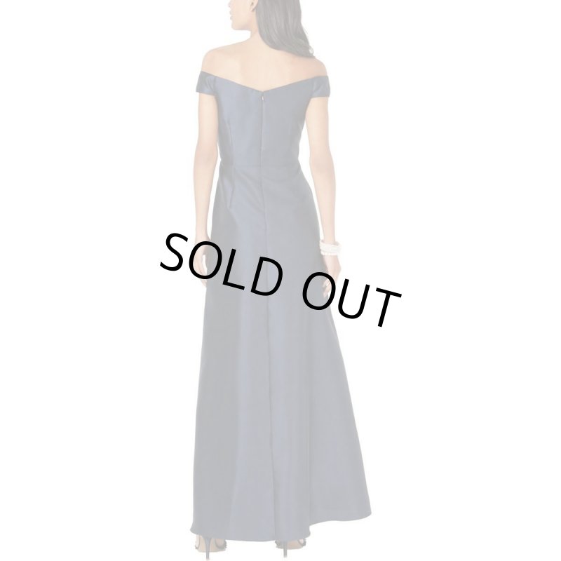 画像2: Adrianna Papell アドリアナパペル 　Mikado Formal Evening Dress ネイビー (2)