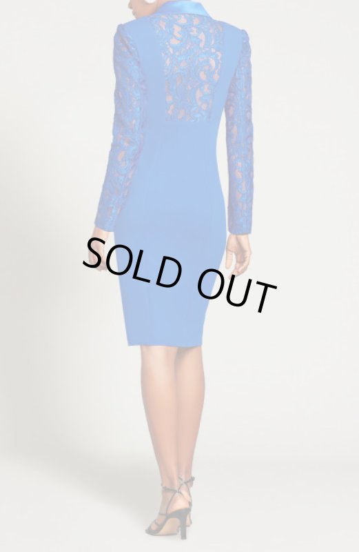 画像3: Tadashi Shoji  タダシショージ    DURU TIE SASH TUXEDO DRESS  ブルー  08275 (3)