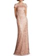 画像1: Tadashi Shoji   タダシショージ　HAYA  Sequin-Embellished Column Gown ピンク系 (1)