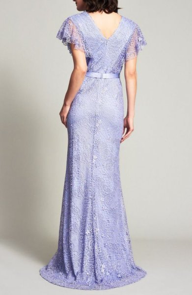 画像2: 再販売セール!【アンミカさん着用】Tadashi Shoji  タダシショージ Ayano gown パープル系  03072 (2)