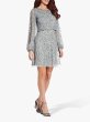 画像1: セール！Adrianna Papell　アドリアナパペル　　Beaded Blouson mini Dress   Frosted Sage  (1)