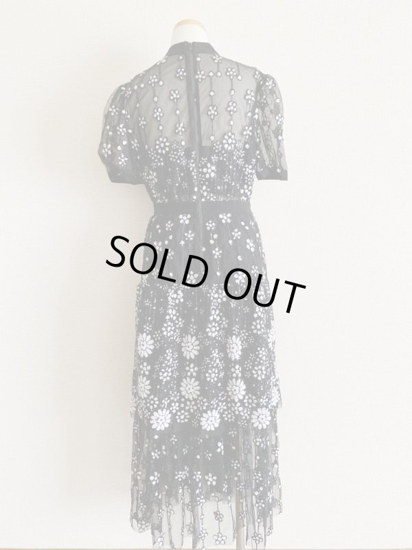 画像4: 再販売！【広末涼子さんご着用】Self Portrait　セルフポートレート　Deco Sequin Crew Neck Midi Dress (4)