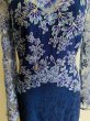 画像5: 即発！ Tadashi Shoji  パーティードレス　 Embroidered Formal Evening Gown ネイビー系 (5)