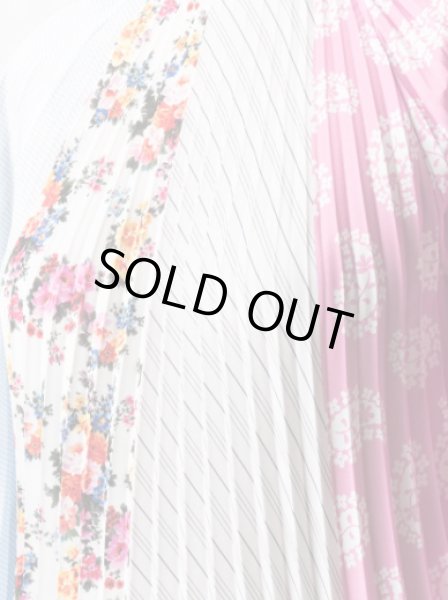 画像3: ラスト1点!【菅野美穂さん、観月ありささん着用】MSGM  パッチワークプリーツドレス (3)