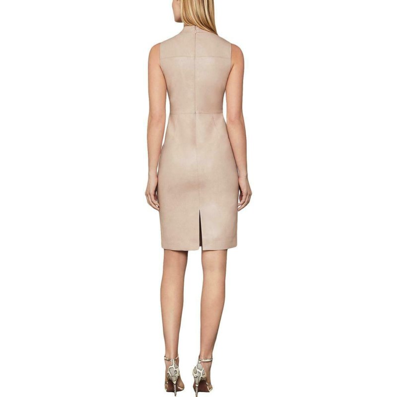 画像2: セール！BCBGMAXAZRIA　フェイクレザーシースドレス (2)