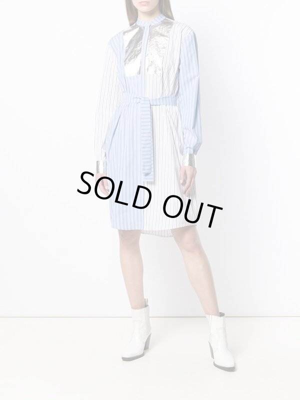 画像1: ラスト1点！【永野芽郁さん、フレアフレグランスCM着用】MSGM 　パッチワークストライプシャツドレス (1)