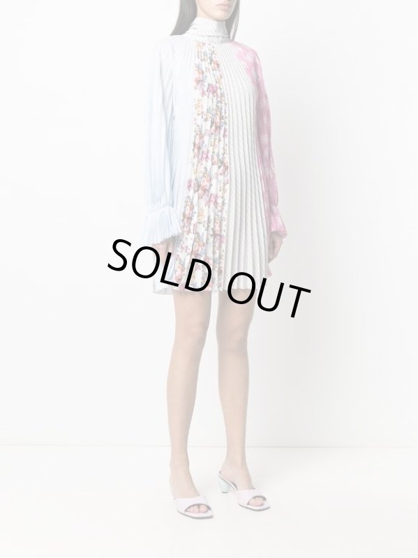 画像1: ラスト1点！【菅野美穂さん、観月ありささん着用】MSGM 　パッチワークプリーツドレス (1)