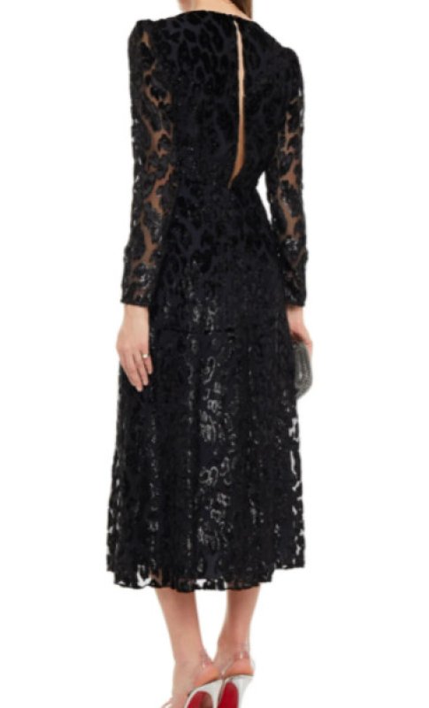 画像2: 【オリビアパレルモ愛用】Self Portrait　セルフポートレート　レオパードベルベットドレス  09173 (2)