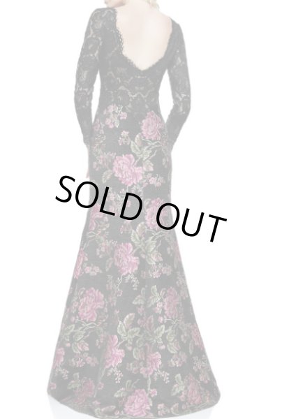 画像2: Tadashi Shoji タダシショージ  Adaline gown  ブラック、ピンク系 (2)