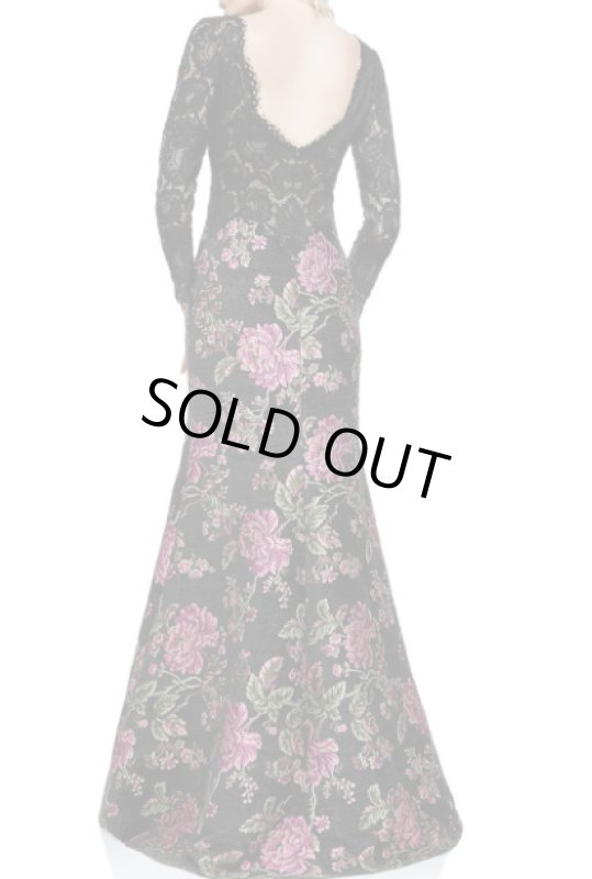 画像2: Tadashi Shoji タダシショージ  Adaline gown  ブラック、ピンク系 (2)