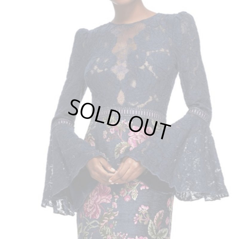 画像2: 再販売セール！Tadashi Shoji タダシショージ   ISABELLA GOWN  ネイビー (2)